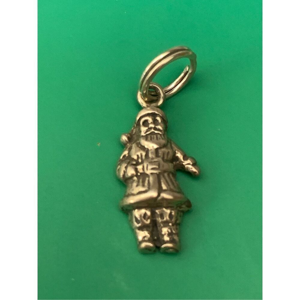 Santa Sterling Silver Jewelry Charm #Christmas #santa